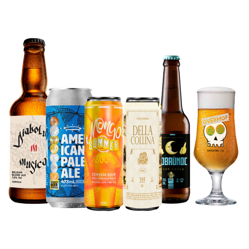 Kit Explorador 5 Cervejas Especiais + Copo