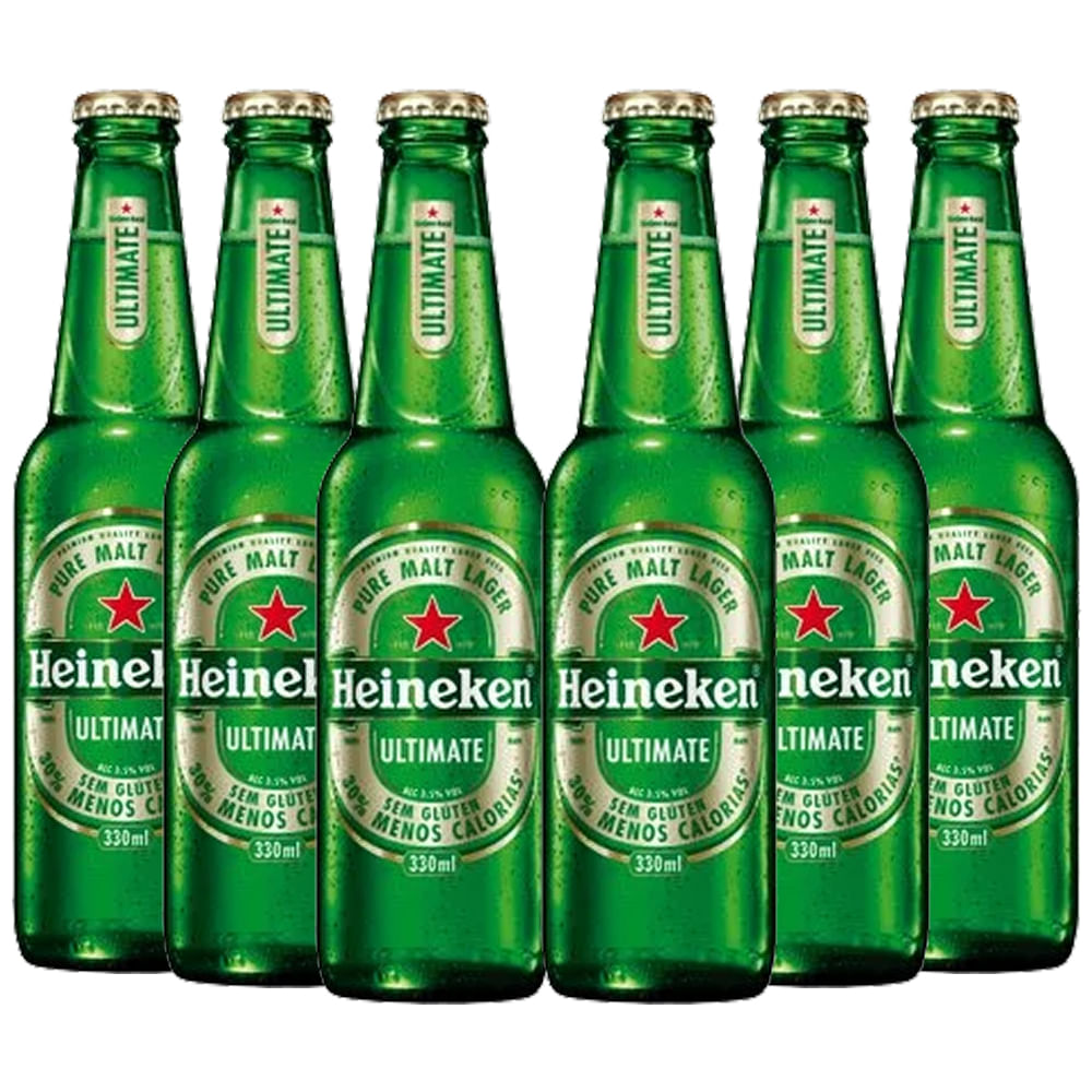 Pack 6 Cervejas Heineken Ultimate Sem Glúten 330ml