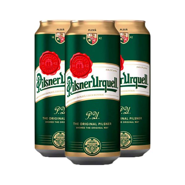 Pack 3 Cervejas Tcheca Pilsner Urquell Lata 500ml