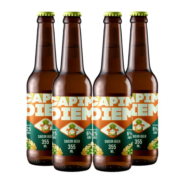Pack 4 Cervejas Capim Diem Saison com Capim Limão 355ml