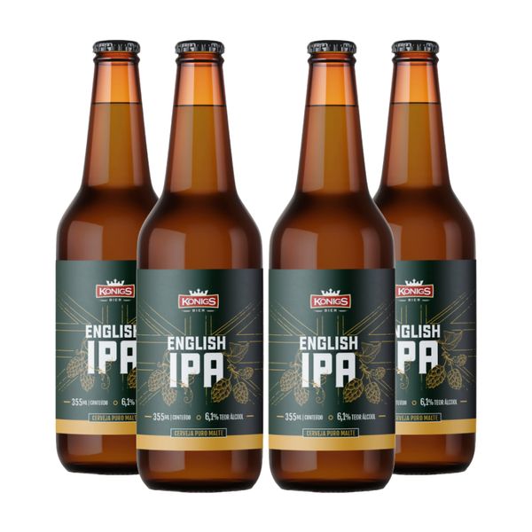 Pack 4 Cervejas Königs English IPA 355ml